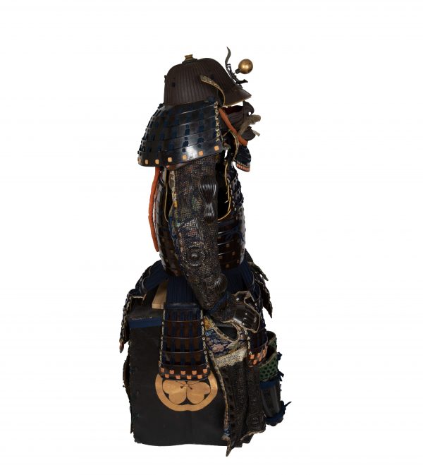 Antique Edo Period Brown Lacquered Samurai Armor (A-18) - Image 5