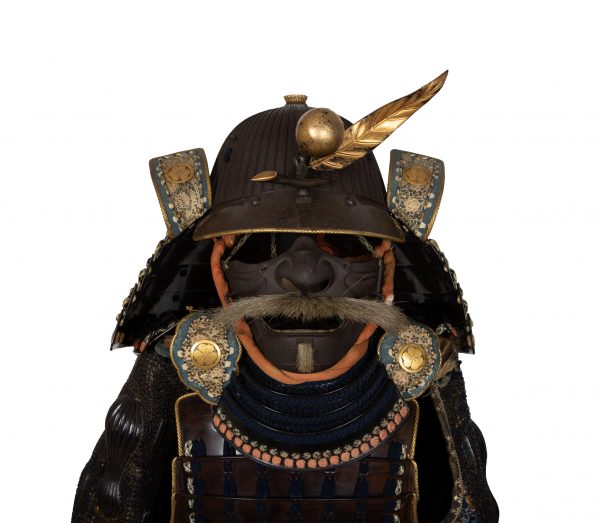 Antique Edo Period Brown Lacquered Samurai Armor (A-18) - Image 7