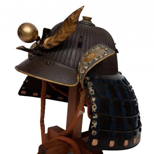 Antique Edo Period Brown Lacquered Samurai Armor (A-18) - Image 8