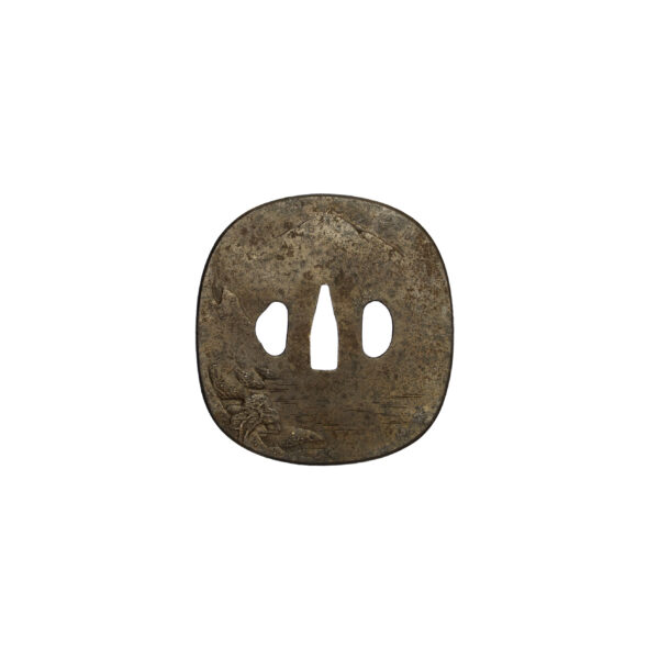 Antique Tsuba for Samurai Sword with NBTHK <strong><span style="color: #ff0000;">Hozon</span></strong> Certificate (T-517) - Image 4