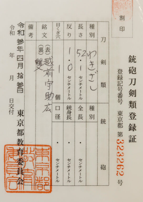Antique Japanese Sword Wakizashi Signed by Sukehiro <br>NBTHK <span style="color: #ff0000;"><strong> Tokubetsu Hozon</strong> </span>Certificate - Image 23