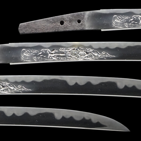 Antique Japanese Sword Wakizashi Signed by Kanetsune <br> NBTHK <span style="color: #ff0000;">Hozon</span> Certificate - Image 4