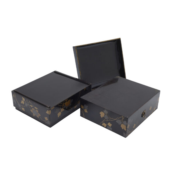 Japanese wooden lacquer box-Bunko Nogiku Zu (Bunko-09) - Image 6