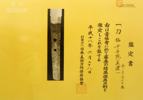 Antique Japanese Sword Daisho Signed by Senjuin/Attributed to Mihara NBTHK<span style="color: #ff0000;"><span style="color: #ff0000;"> Hozon</span> Certificate - Image 43