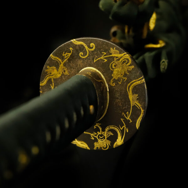 Antique Japanese Sword Katana Signed by Edo Echizen Yasutsugu<br> NTHK Kanteisho for the blade with the antique sword stand - Image 13