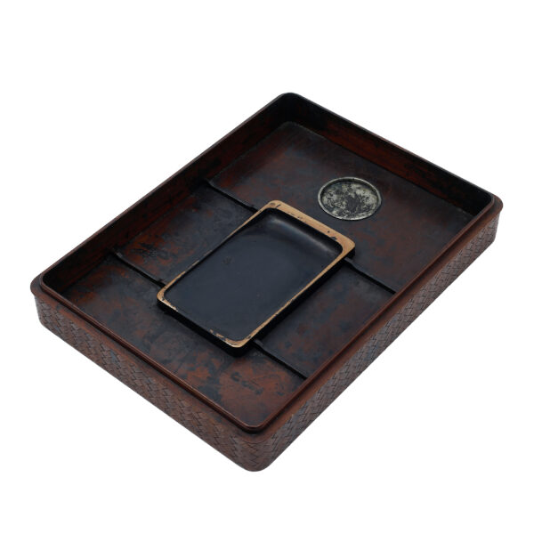 Japanese lacquer box<br>-Makie Suzuri Bako<br> Ume Giku Zu (Suzuribako-12) - Image 9