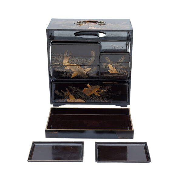Antique Japanese Lacquer Box<br> (Bento-04) - Image 3