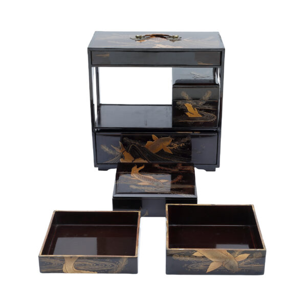 Antique Japanese Lacquer Box<br> (Bento-04) - Image 4