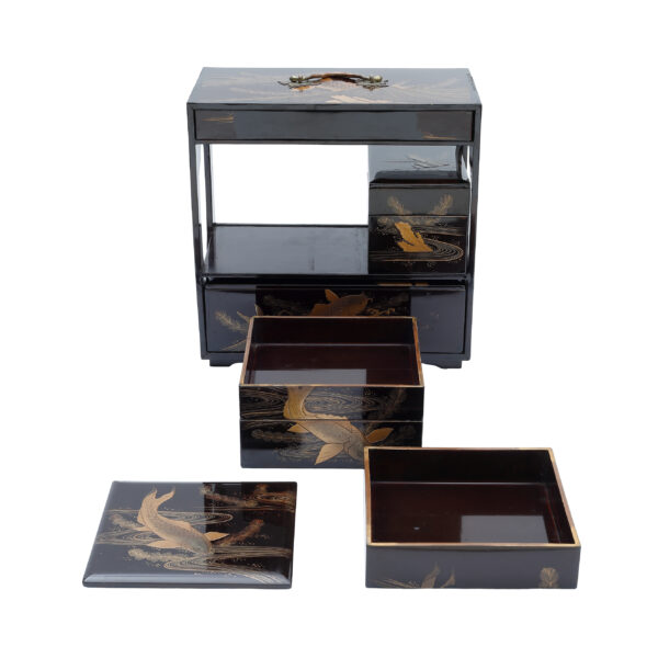 Antique Japanese Lacquer Box<br> (Bento-04) - Image 5