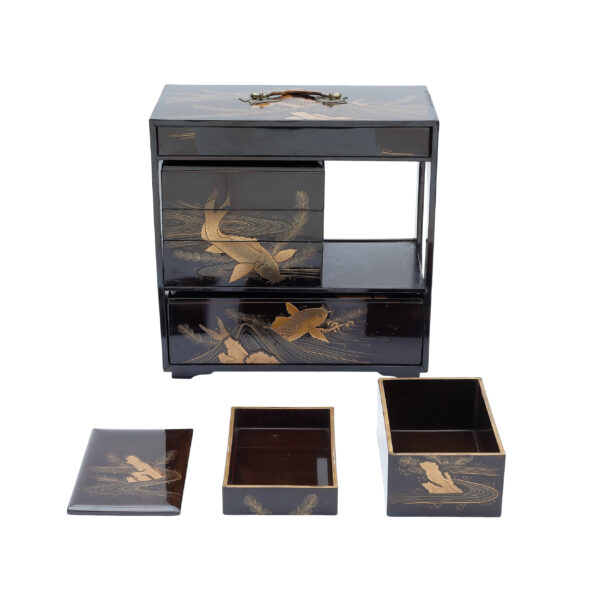 Antique Japanese Lacquer Box<br> (Bento-04) - Image 6