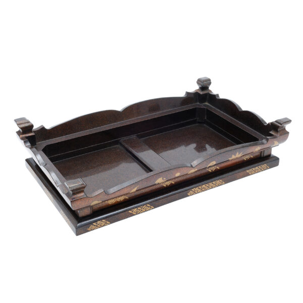 Antique Japanese Makie Table<br>Karajishi Botan Zu - Image 8