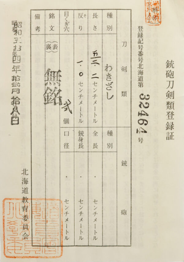 Antique Japanese Sword Wakizashi attributed to Tegai Kanekiyo <br>NBTHK <span style="color: #ff0000;"><strong>Tokubetsu Hozon</strong> </span>Certificate - Image 15