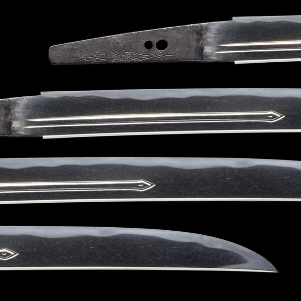 Antique Japanese Sword Wakizashi Signed by Fujiwara Hiroyuki <br><span style="color: #000000;">NBTHK <span style="color: #5accff;"><strong>JUYO TOKEN</strong></span> Certificate</span> - Image 2