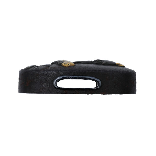 Antique Fuchi Kashira for Samurai Sword with NBTHK <strong><span style="color: #ff0000;">Hozon</span></strong> Certificate (F-31) - Image 5