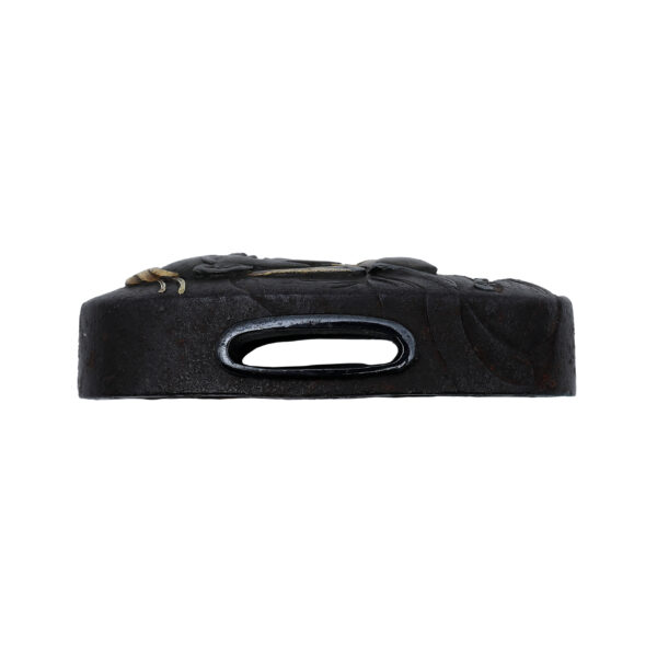 Antique Fuchi Kashira for Samurai Sword with NBTHK <strong><span style="color: #ff0000;">Hozon</span></strong> Certificate (F-31) - Image 6