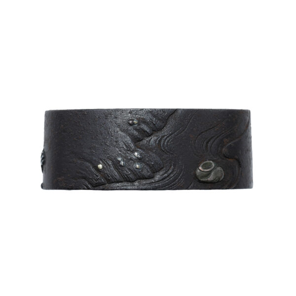 Antique Fuchi Kashira for Samurai Sword with NBTHK <strong><span style="color: #ff0000;">Hozon</span></strong> Certificate (F-31) - Image 8