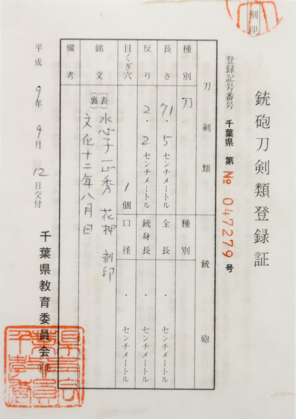 Antique Japanese Sword Katana Signed by Suishinshi Masahide <br> NBTHK<span style="color: #ff0000;"><strong> Tokubetsu Hozon</strong> </span>Certificate - Image 22