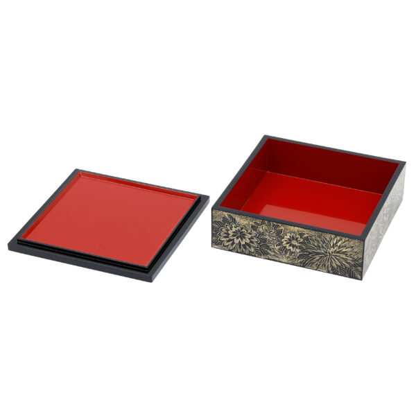 Japanese wooden lacquer box-Kiku Dukushi Zu<br>(Bunko-11) - Image 7