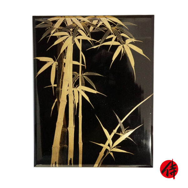 Japanese lacquer box-Makie Suzuri Bako Chikurin (Suzuribako-06)