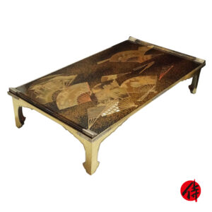 Antique Japanese Makie Table<br> Golden Fan