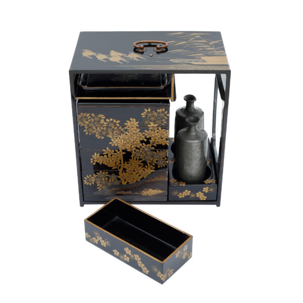 Antique Japanese Lacquer Box<br> (Bento-03) - Image 5