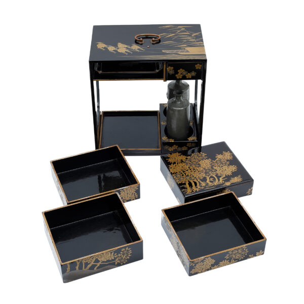 Antique Japanese Lacquer Box<br> (Bento-03) - Image 11