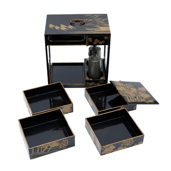 Antique Japanese Lacquer Box<br> (Bento-03) - Image 12
