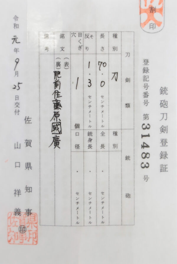 Antique Japanese Sword Katana Signed by Fujiwara Kunihiro <br> NBTHK<span style="color: #ff0000;"><strong> Tokubetsu Hozon</strong> </span>Certificate - Image 22