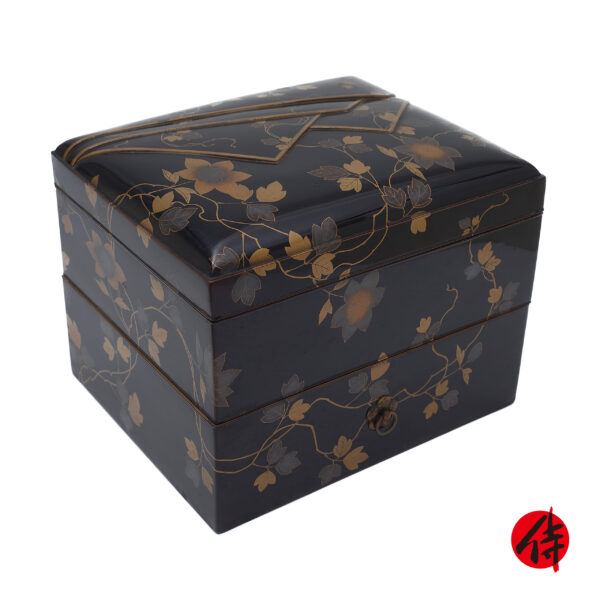 Japanese wooden lacquer box-Bunko Nogiku Zu (Bunko-09)