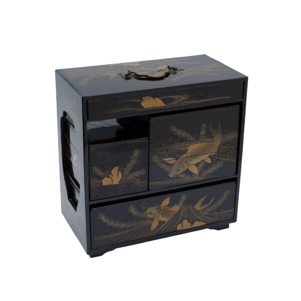 Antique Japanese Lacquer Box<br> (Bento-04) - Image 2