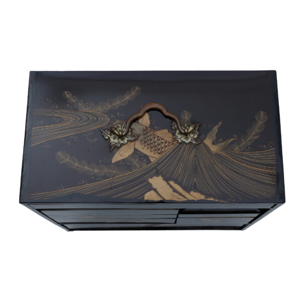 Antique Japanese Lacquer Box<br> (Bento-04) - Image 8