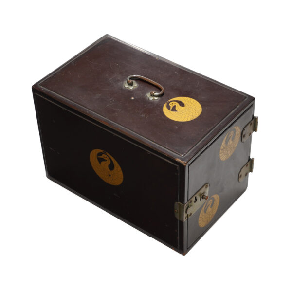 Antique Japanese Lacquer Box<br>(Tsurumaru-01) - Image 2