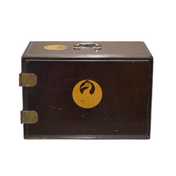 Antique Japanese Lacquer Box<br>(Tsurumaru-01) - Image 5