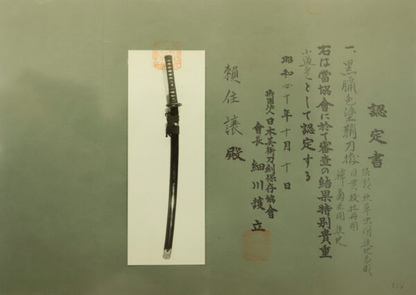 Antique Japanese Sword Katana Signed by Mitsumasa<br> NBTHK Tokubetsu Kicho Token and Tosogu Certificate - Image 27