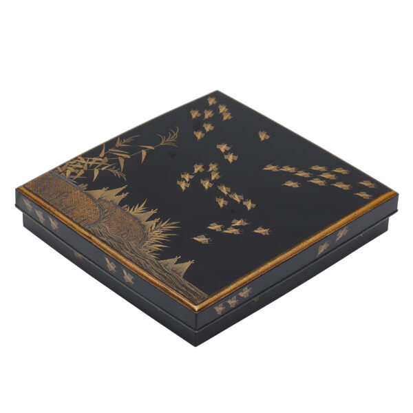 Japanese lacquer box<br>-Makie Suzuri Bako<br> Jakago Chidori Zu (Suzuribako-14) - Image 7