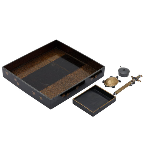 Japanese lacquer box<br>-Makie Suzuri Bako<br> Jakago Chidori Zu (Suzuribako-14) - Image 10