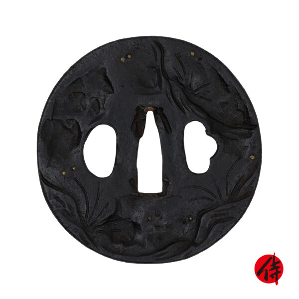 Antique Tsuba for Samurai Sword with NBTHK <strong><span style="color: #ff0000;">Hozon</span></strong> Certificate (T-693)