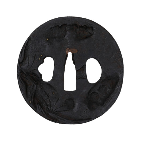 Antique Tsuba for Samurai Sword with NBTHK <strong><span style="color: #ff0000;">Hozon</span></strong> Certificate (T-693) - Image 4
