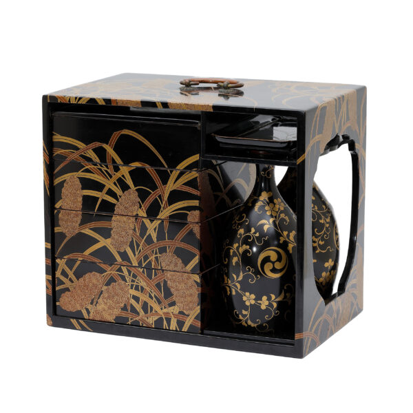 Antique Japanese Lacquer Box<br> (Bento-06) - Image 2