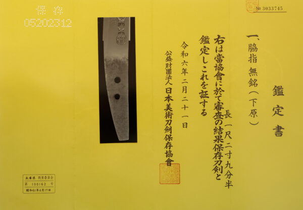 Antique Japanese Sword Wakizashi Attributed to Shitahara <br>NBTHK <span style="color: #ff0000;">Hozon </span>Certificate - Image 19