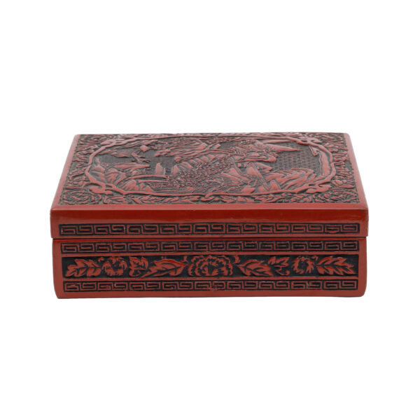 Japanese wooden lacquer box-Sansui Zu<br>(Bunko-12) - Image 3