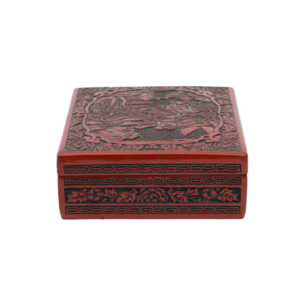 Japanese wooden lacquer box-Sansui Zu<br>(Bunko-12) - Image 4