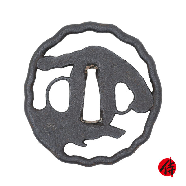 Antique Tsuba for Samurai Sword with NBTHK <strong><span style="color: #ff0000;">Hozon</span></strong> Certificate (T-706)
