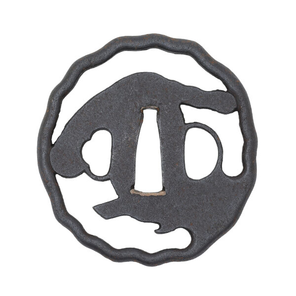 Antique Tsuba for Samurai Sword with NBTHK <strong><span style="color: #ff0000;">Hozon</span></strong> Certificate (T-706) - Image 4