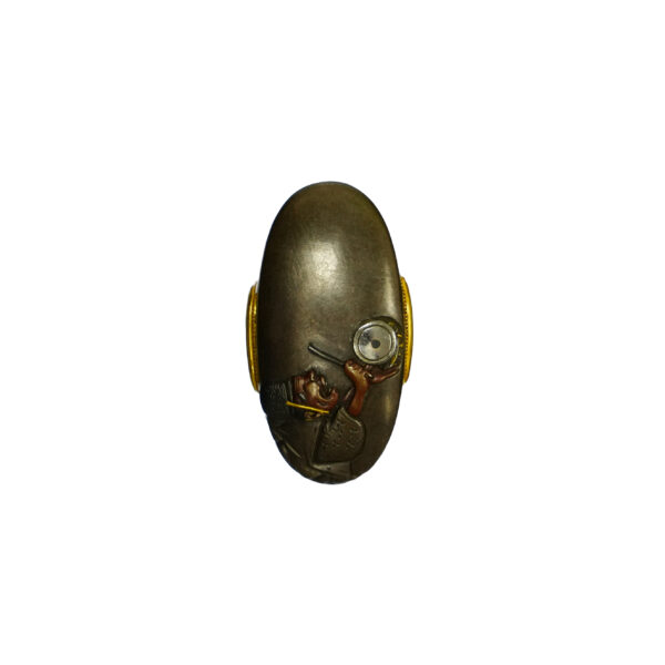 Antique Fuchi Kashira for Samurai Sword with NBTHK <strong><span style="color: #ff0000;">Tokubetsu Hozon</span></strong> Certificate (F-41) - Image 3