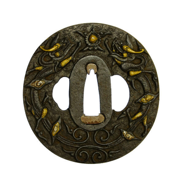 Antique Tsuba for Samurai Sword with Nihon Tousougu Kenkyukai Certificate (T-697) - Image 4