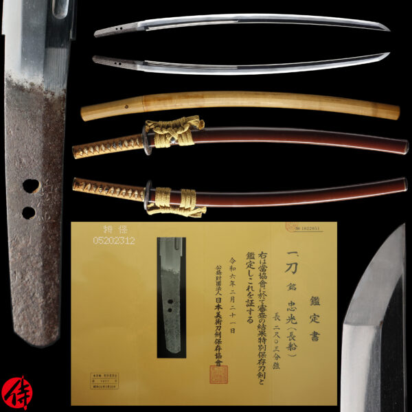 Antique Japanese Sword Katana Signed by Tadamitsu<br>NBTHK<span style="color: #ff0000;"><strong> Tokubetsu Hozon</strong> </span>Certificate