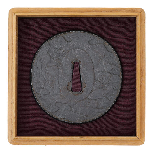 Antique Tsuba for Samurai Sword with NBTHK <strong><span style="color: #ff0000;">Hozon</span></strong> Certificate (T-716) - Image 3