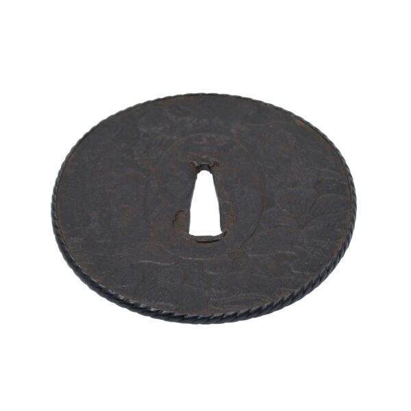 Antique Tsuba for Samurai Sword with NBTHK <strong><span style="color: #ff0000;">Hozon</span></strong> Certificate (T-716) - Image 5