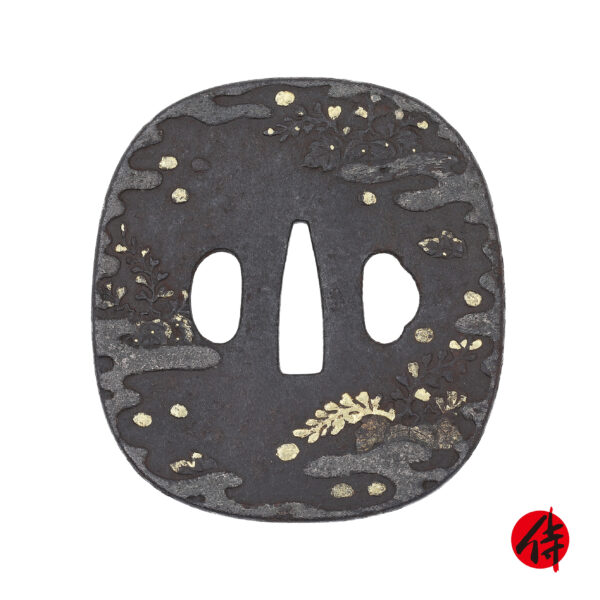 Antique Tsuba for Samurai Sword with NBTHK <strong><span style="color: #ff0000;">Hozon</span></strong> Certificate (T-718)